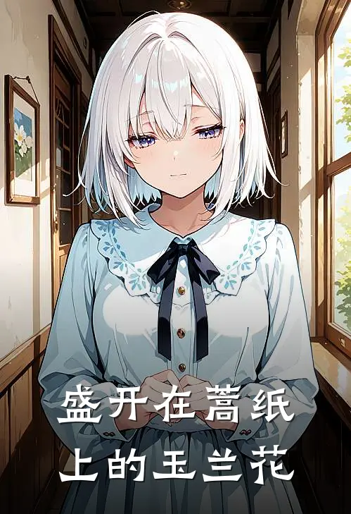 盛开在蒿纸上的玉兰花