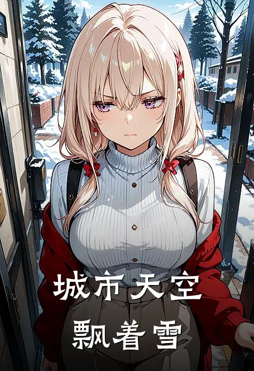 城市天空飘着雪